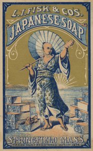 Homme japonais posant avec du savon - American School