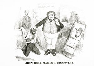John Bull fait une découverte (lithographie) - American School
