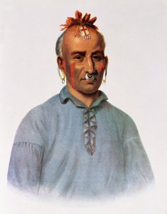 Kish-Kal-Wa, un Chef Shawnee, illustration de 