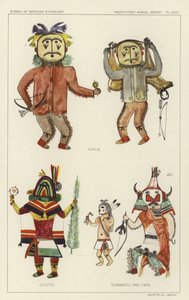 Kokle, Citoto, Sumaikoli et Yaya (lithographie couleur) - American School