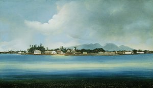 Lahina, Maui, îles Hawaï (huile sur toile) - American School