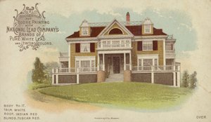 Grande maison individuelle, publicité pour la peinture de maison - American School