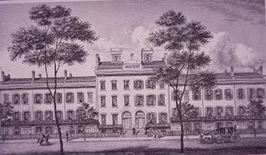 LeRoy Place en 1831, partie de ce qui est maintenant Bleecker Street dans Greenwich Village - American School