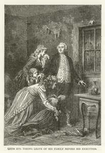 Louis XVI faisant ses adieux à sa famille avant son exécution - American School