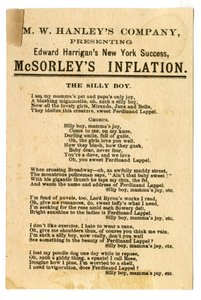 M.W. Hanleys Col présentant le dernier succès de N.Y. d