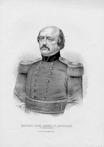 Major Gen. Benj. F. Butler du Massachusetts, pub. par Currier & Ives, vers 1860 - American School