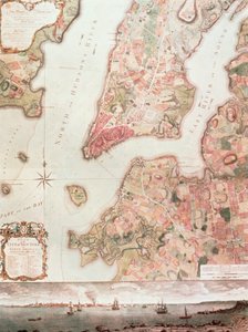 Carte de New York en 1766-67 - American School