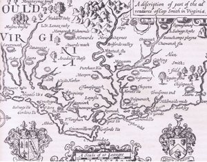 Carte de la Virginie, illustration de l