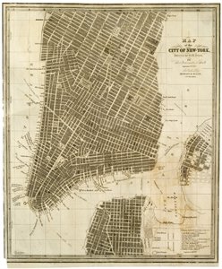 Carte de la ville de New-York [à Manhattan, jusqu