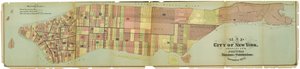 Carte de la ville de New York, montrant ses divisions politiques et subdivisions - American School