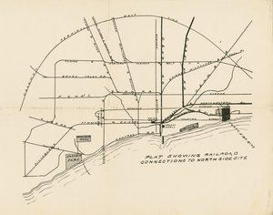 Carte montrant les connexions ferroviaires au site proposé de l