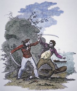 Mary Read combat un autre pirate pour sauver la vie de son amant - American School
