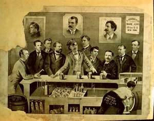Hommes au bar - American School