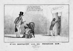 M. van Shuffleton et son médecin Sam, vers 1836 - American School