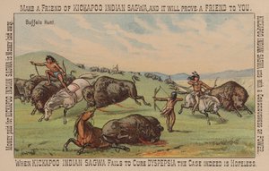 Amérindien chassant le bison