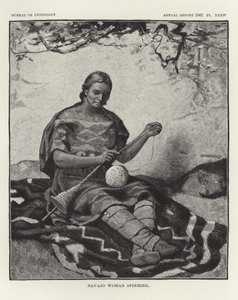 Femme Navajo filant