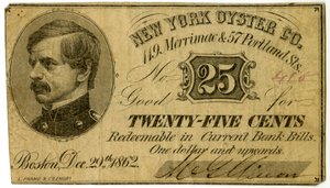 New York Oyster Co., 119 Merrimac & 57 Portland St., 1862 - American School