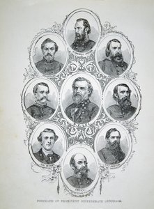 Neuf portraits de généraux éminents de l