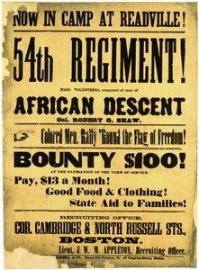 Maintenant au camp à Readville ! 54e Régiment!, c.1863