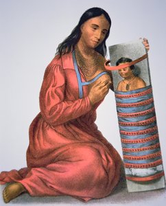 Mère et bébé Ojibwa, vers 1821 - American School