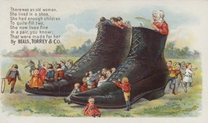 Vieille femme dans une chaussure - American School