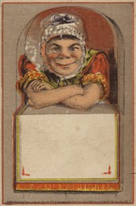 Vieille femme fumant une pipe près de la fenêtre - American School