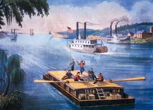 Sur le Mississippi, vers 1866