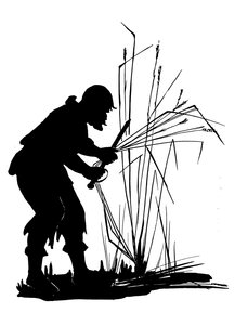 Une des silhouettes de Robinson Crusoé - American School