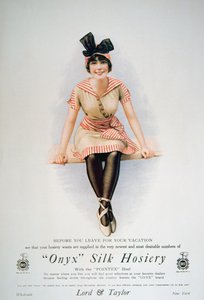 Publicité pour les bas de soie 