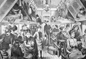 Voiture ouverte du train américain - American School