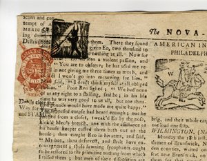 Page de la Halifax Gazette, ou The Weekly Adviser, Nouvelle-Écosse, 12-19 décembre, 1765 - American School