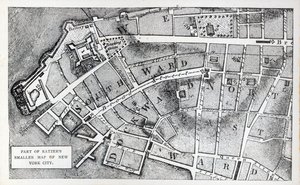 Partie de la plus petite carte de New York City de Bernard Ratzer