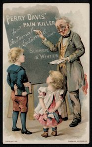 Perry Davis, tueur de douleur, publicité du milieu du 19e siècle - American School