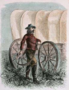 Pionnier Bullcracker tenant son fouet - American School