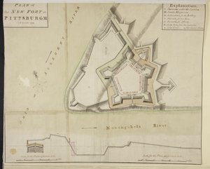Plan du nouveau fort à Pittsburgh - American School