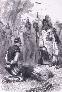 Pocahontas sauve la vie du capitaine Smith, illustration de l