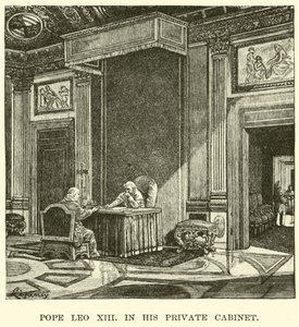 Pape Léon XIII, dans son cabinet privé - American School