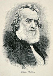 Portrait de Gideon Welles, secrétaire de la marine américaine pendant la guerre et la reconstruction - American School