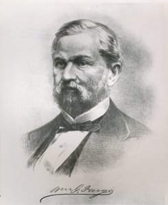 Portrait de William George Fargo (1818-81) co-fondateur de Wells Fargo & Co. - American School