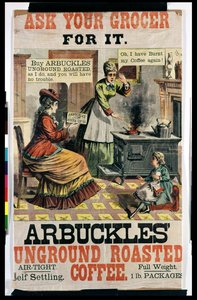 Affiche publicitaire pour le café torréfié non moulu d