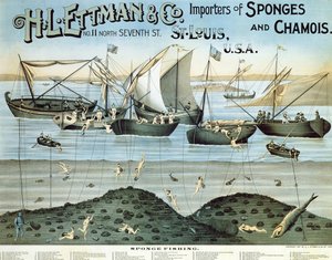 Affiche publicitaire pour H.L. Ettman & Co., importateurs d