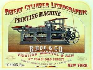 Affiche publicitaire pour la machine d