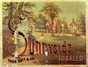 Affiche publicitaire pour le tabac Sunnyside - American School
