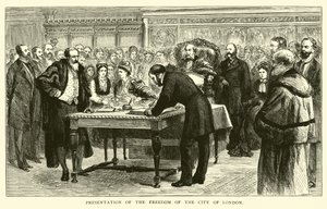 Présentation de la liberté de la ville de Londres
