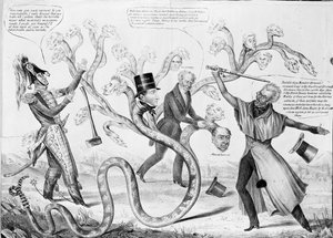 Le président Andrew Jackson (1767-1845) tuant l