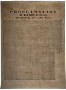 Proclamation par Andrew Jackson, président des États-Unis, 10 décembre 1832