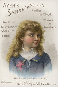 Purifie le Sang, Améliore le Teint, Ayers Sarsaparilla