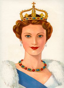 Reine portant une couronne royale