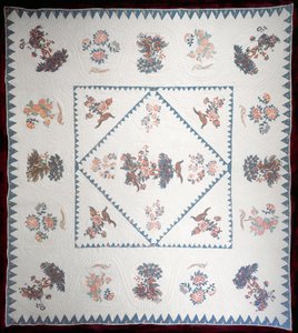 Couverture en Broderie Perse, vers 1800 - American School