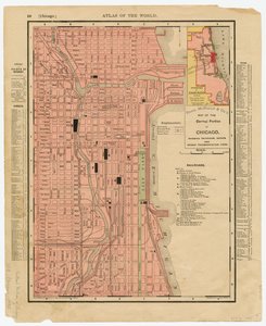 Carte de la partie centrale de Chicago, Illinois par Rand McNally & Company - American School